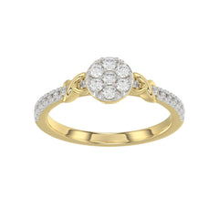 LADIES RING 0.33CT ROUND DIAMOND 10K YELLOW GOLD