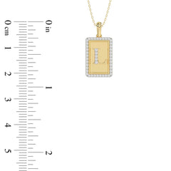 LADIES PENDANT 0.20CT ROUND DIAMOND 10K YELLOW GOLD