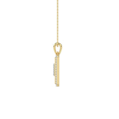 10K Yellow Gold letter 'Z' Fashion Pendant With Chain - 0.20 CT Round Diamond Ladies Jewelry Gift