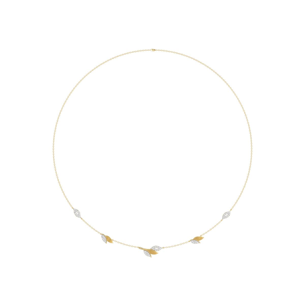 Luxury 10K Yellow Gold Ladies Necklace With Sparkling Round Diamonds. A Refined And Elegant 0.33 Ct Jewelry Piece For Her.