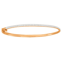 LADIES BANGLE 0.50CT ROUND DIAMOND 10K ROSE GOLD