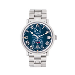 Ulysse Nardin Marine Chronometer 38mm Blue Roman Dial Stainless Steel Watch 263-22