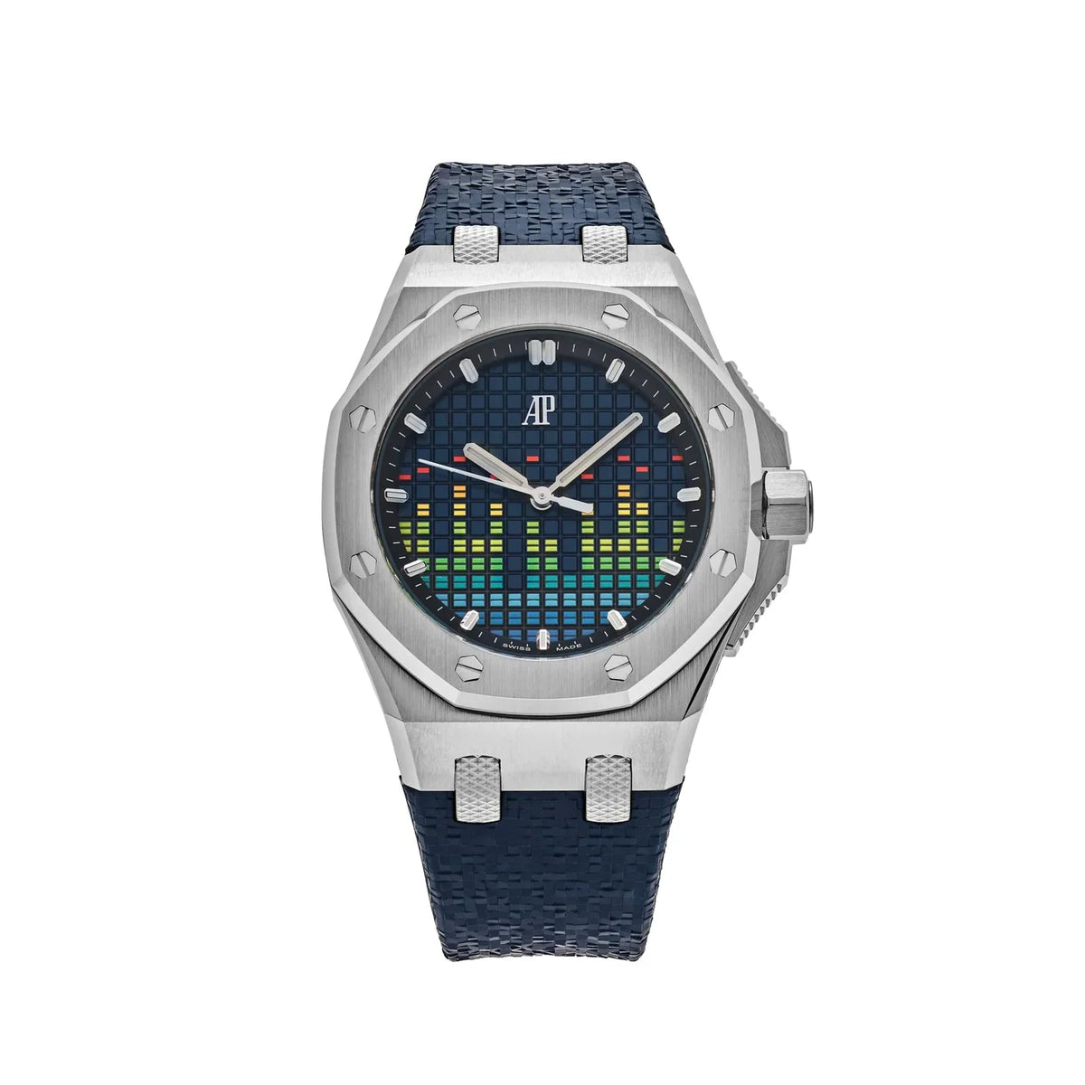 Audemars Piguet Royal Oak Offshore "Music" Limited Edition 500 pcs 37mm Blue Dial Blue Rubber Strap Titanium Watch 77600TI