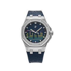 Audemars Piguet Royal Oak Offshore "Music" Limited Edition 500 pcs 37mm Blue Dial Blue Rubber Strap Titanium Watch 77600TI