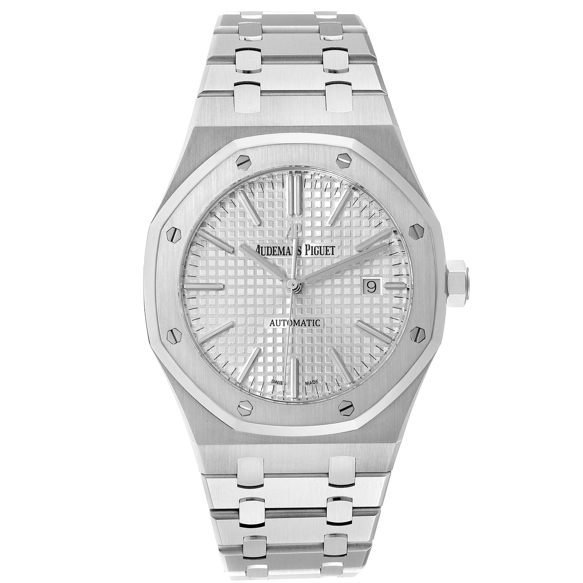Audemars Piguet 41mm Royal Oak Silver Dial Stainless Steel Watch 15400ST