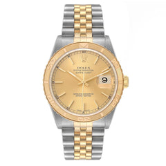 Rolex Datejust Turn-o-graph 36mm Champagne Gold Dial Turn-o-graph Bezel Jubilee Band 2 Tone 18k Yellow Gold & Stainless Steel Watch 16263
