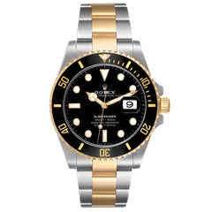 Rolex Submariner 41mm 2-Tone Stainless Steel & 18k Yellow Gold Black Dial and Bezel Oyster Watch 126613LN