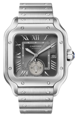 Cartier Santos 40mm Gray Dial Stainless Steel Watch 4590